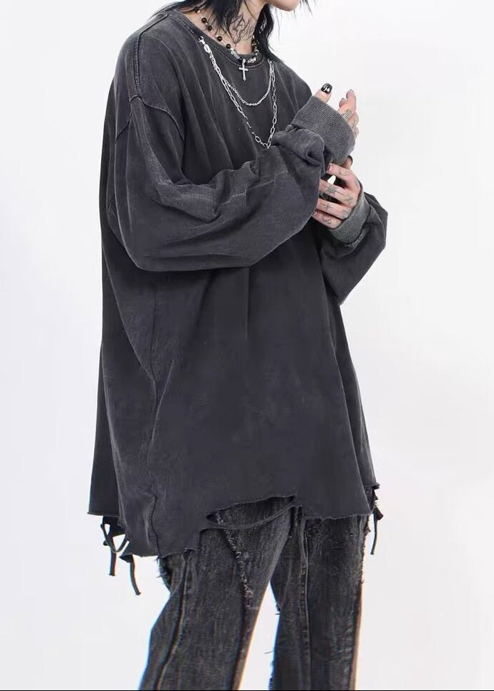Vintage Washed Long-Sleeve Cotton Graphic Longsleeve