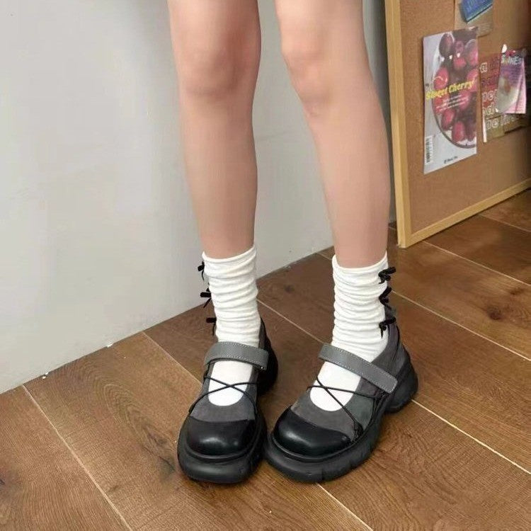 Platform Round-Toe Vintage Mary Jane Shoes