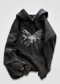 Phantom Butterfly Washed Oversized Hoodie