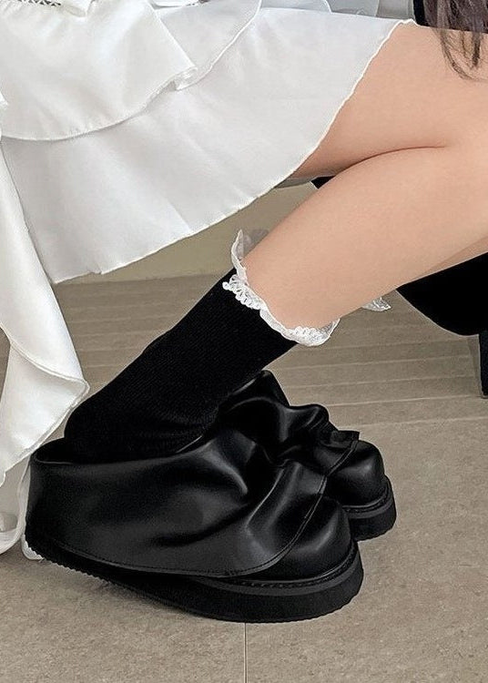 Closed-Toe Chunky Platform Slippers