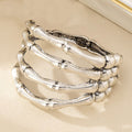 Antique Gothic Skeleton Hand Cuff Bracelet