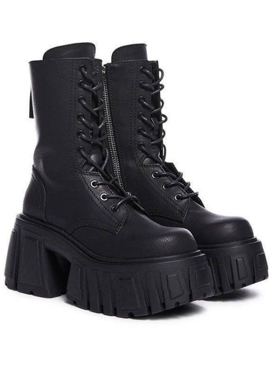 Chunky Platform Punk Combat Boots