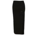 Neo-Oriental Low-Rise Ruched Midi Skirt