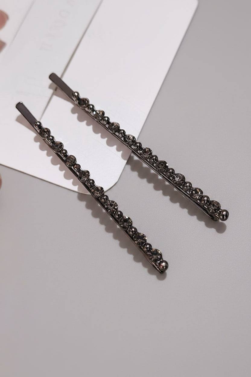 Midnight Crystal Inlaid Hair Pin
