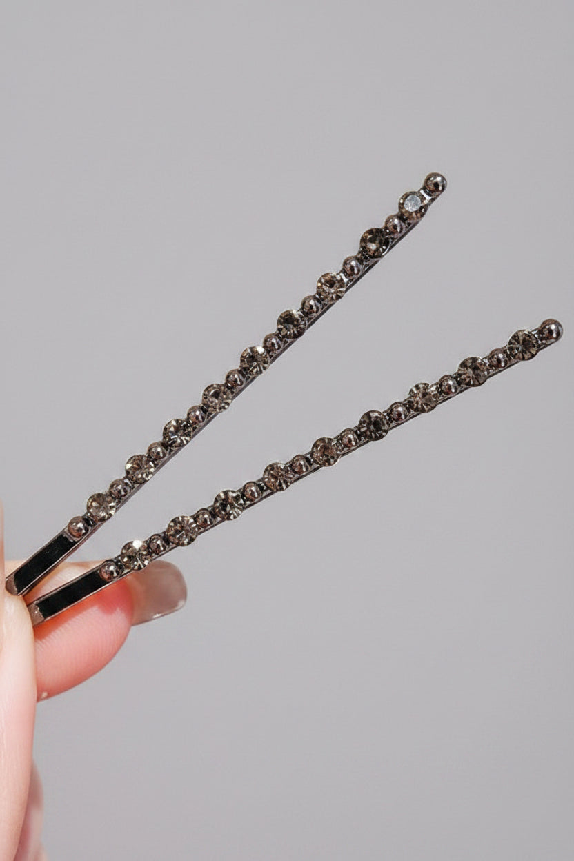 Midnight Crystal Inlaid Hair Pin
