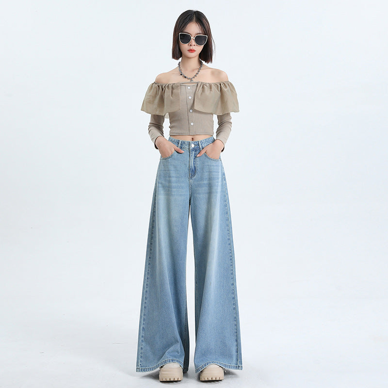 High-Waisted Palazzo Jeans