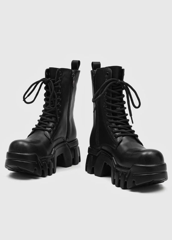 Goth Chunky Platform Ankle Boots