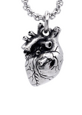 Anatomical 3D Heart Pedant Necklace