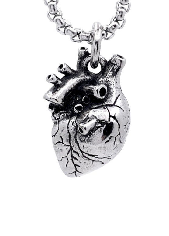Anatomical 3D Heart Pedant Necklace