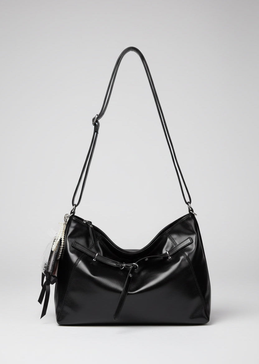 Oversized Ribbon Bow Tote & Crossbody Bag