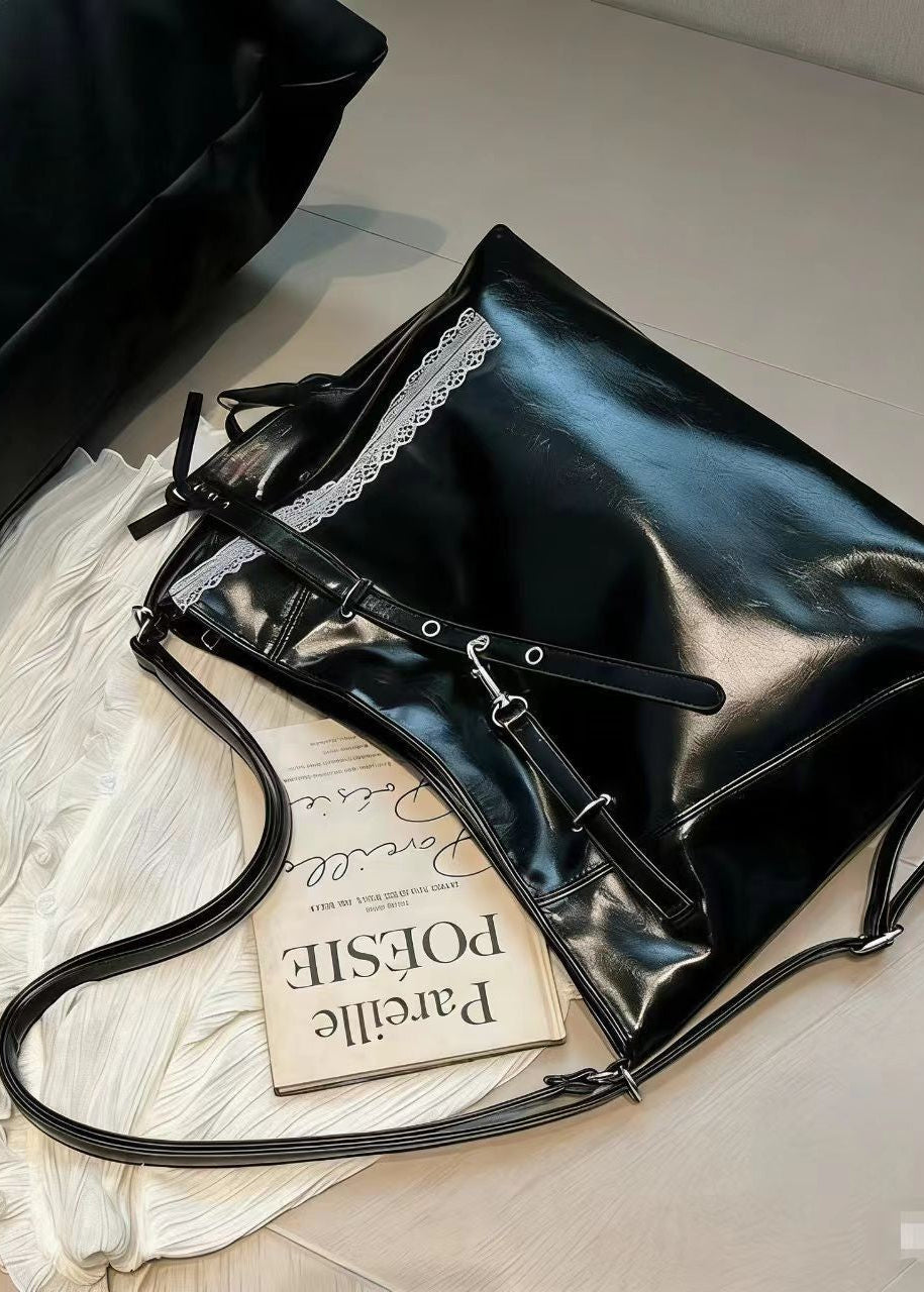 Oversized Ribbon Bow Tote & Crossbody Bag