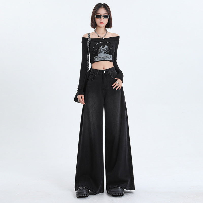 High-Waisted Palazzo Jeans