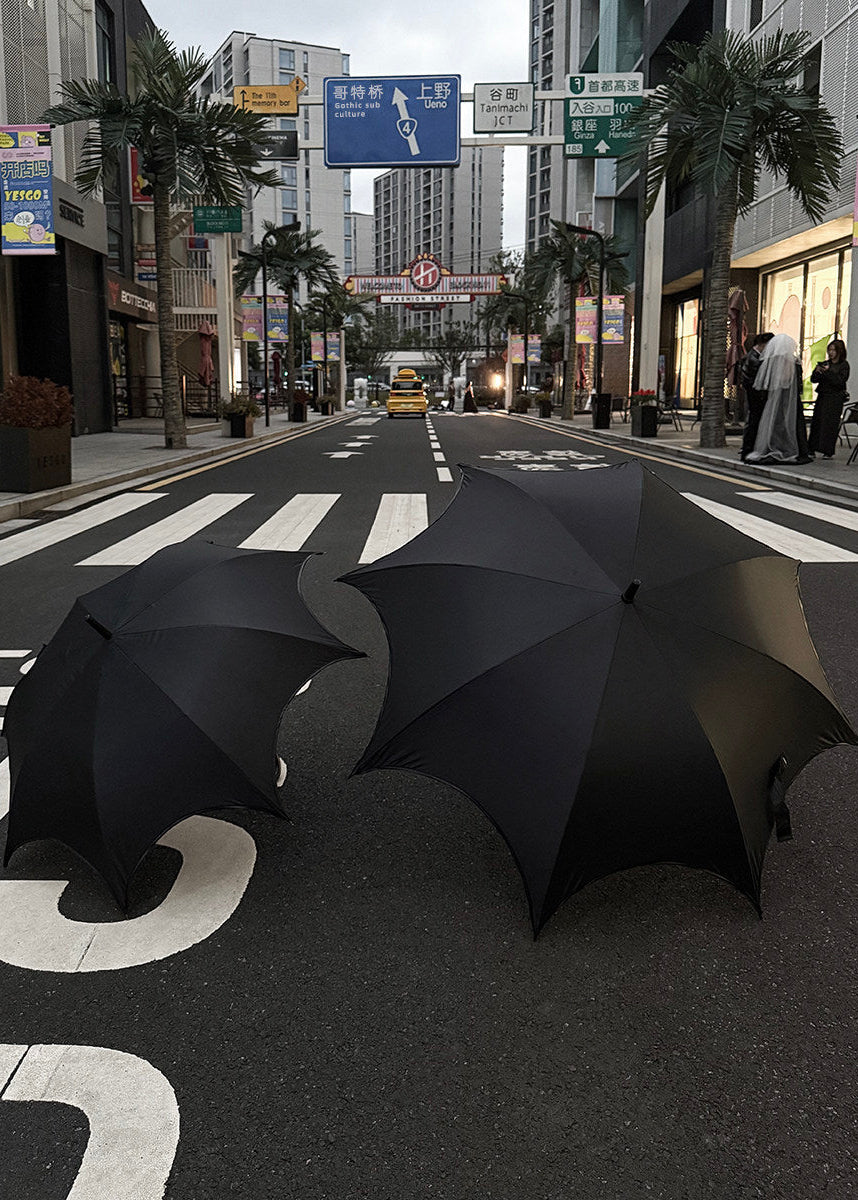 Gothic Bat-Wing Long Handle Umbrella