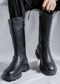 Cyberpunk Buckled High-Top Knee Boots
