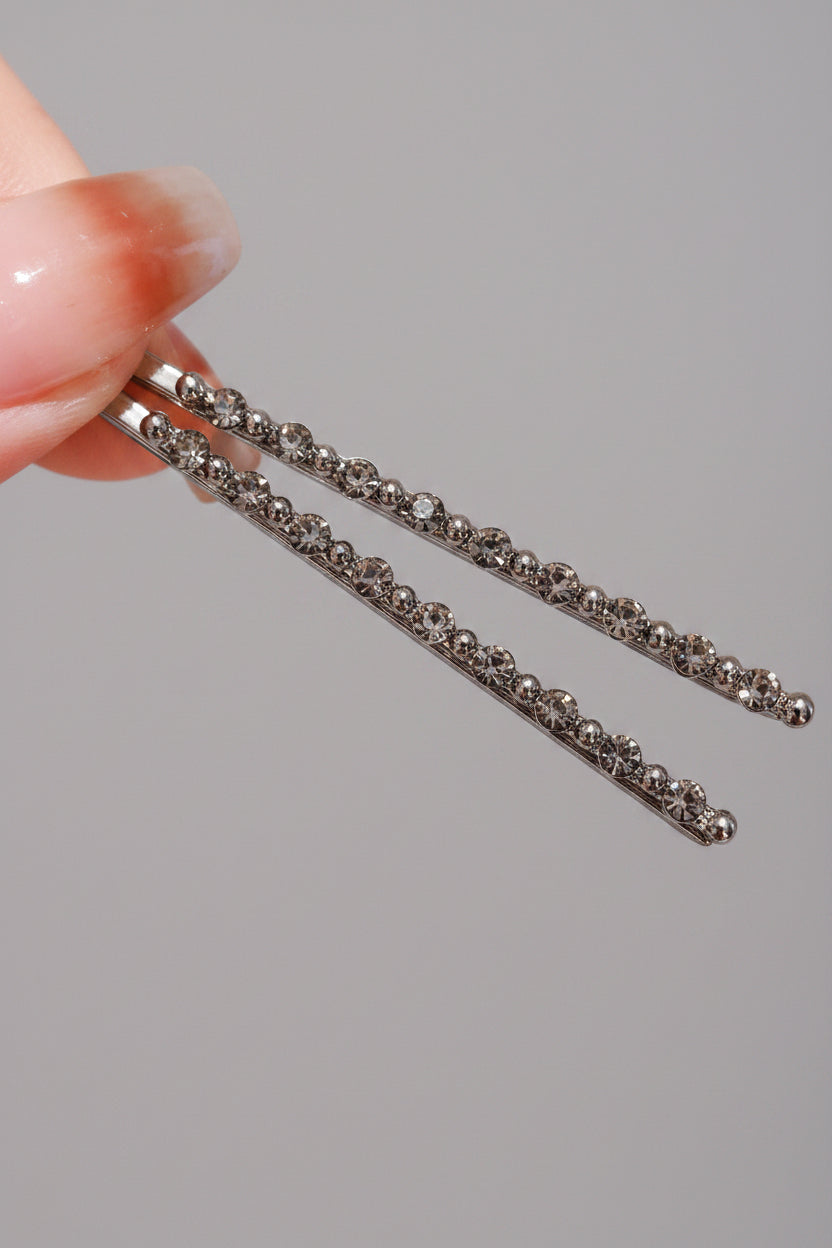 Midnight Crystal Inlaid Hair Pin
