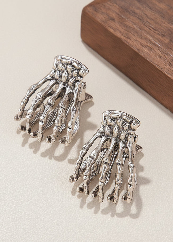 Skeleton Hand Claw Hair Clip