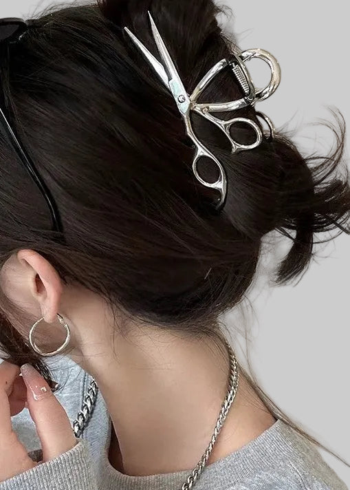 Metallic Scissors Hair Claw Clip