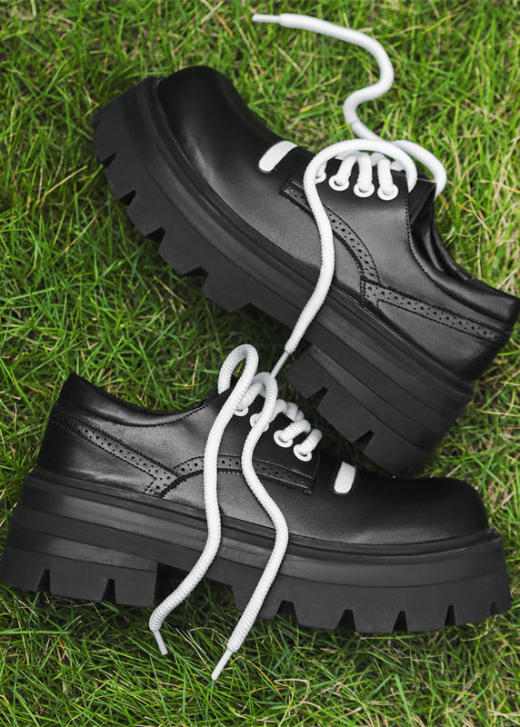 Punk Chunky Platform Big-Toe Leather Shoes