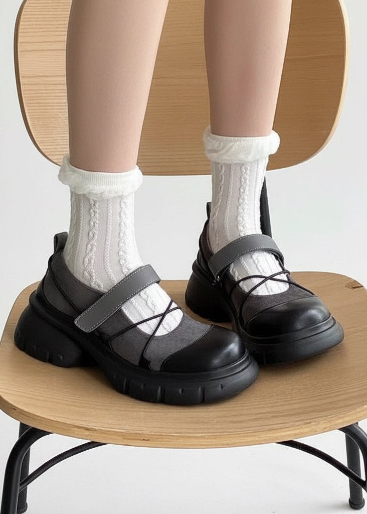 Platform Round-Toe Vintage Mary Jane Shoes