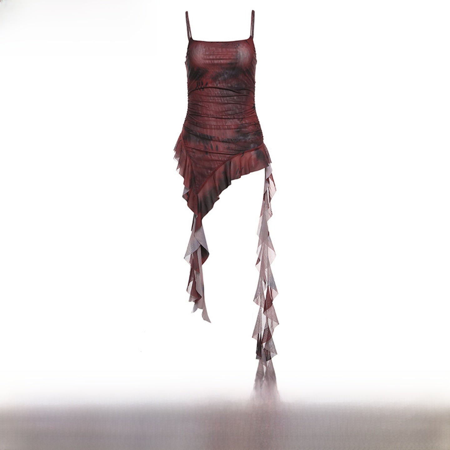 Crimson Grunge Distressed Camisole Top