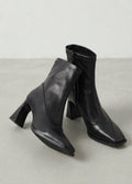 Modern Square-Toe Thick High Heel Ankle Boots
