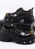 Punk Rivet Chunky Platform Derby Shoes