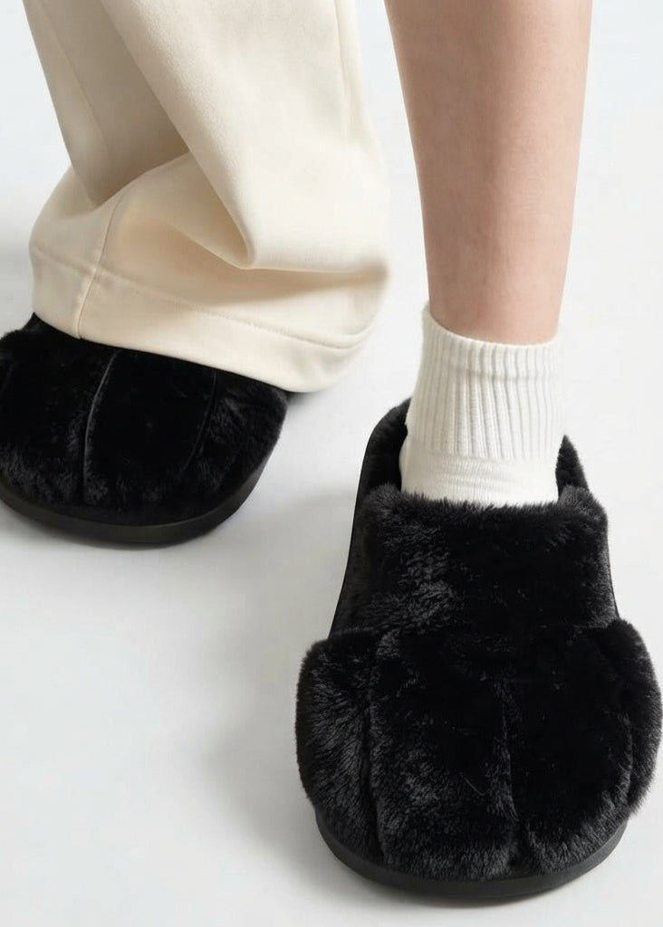 Fluffy Cat Paw Plush Slippers