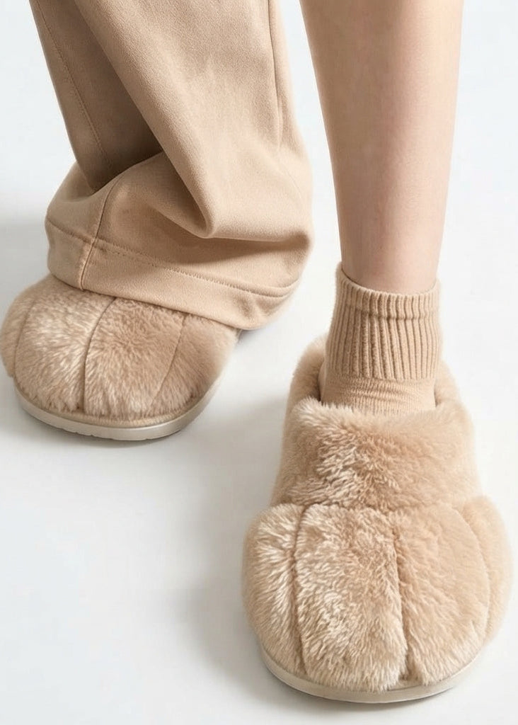 Fluffy Cat Paw Plush Slippers
