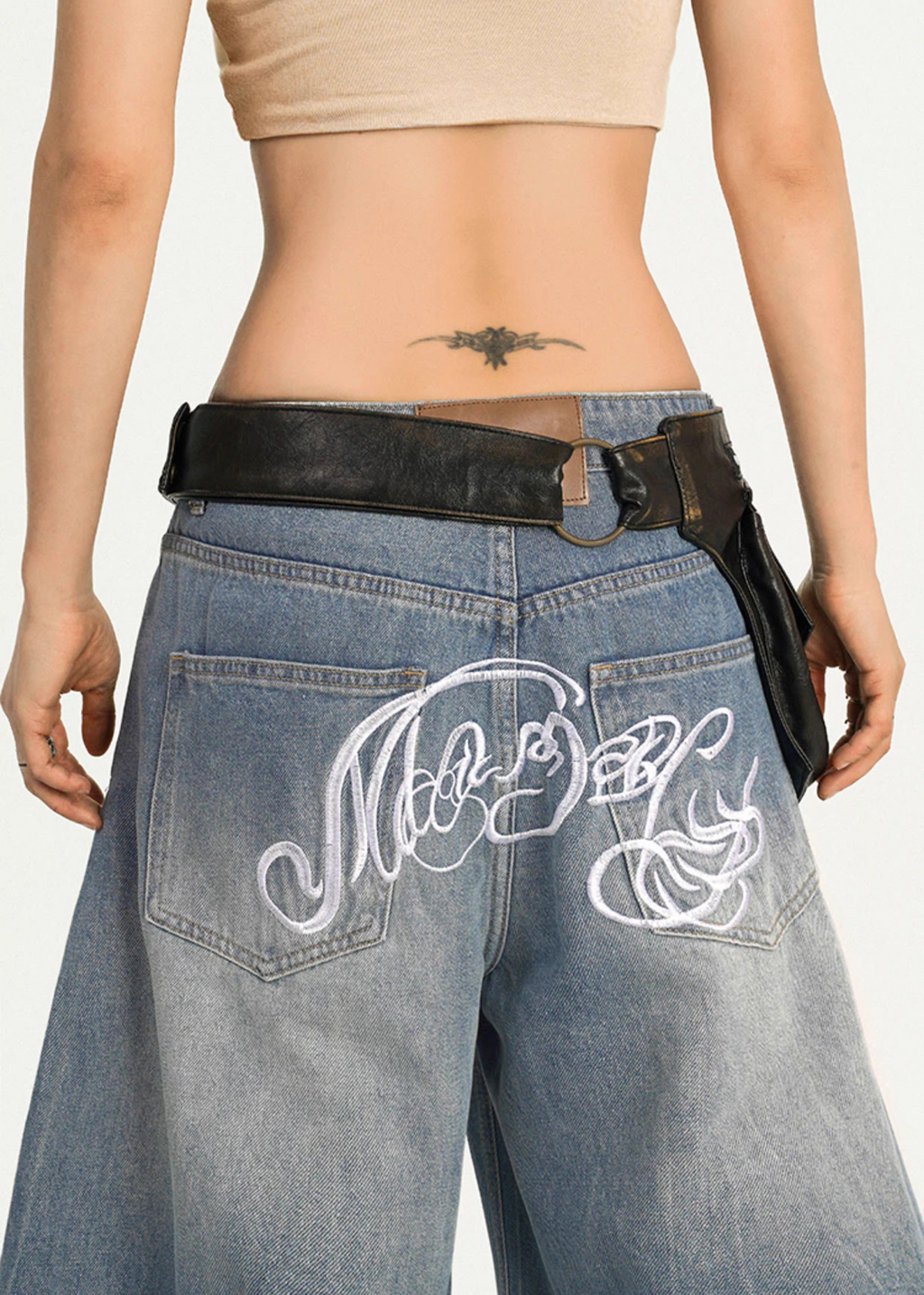 Punk Leather Utility Waist Bag