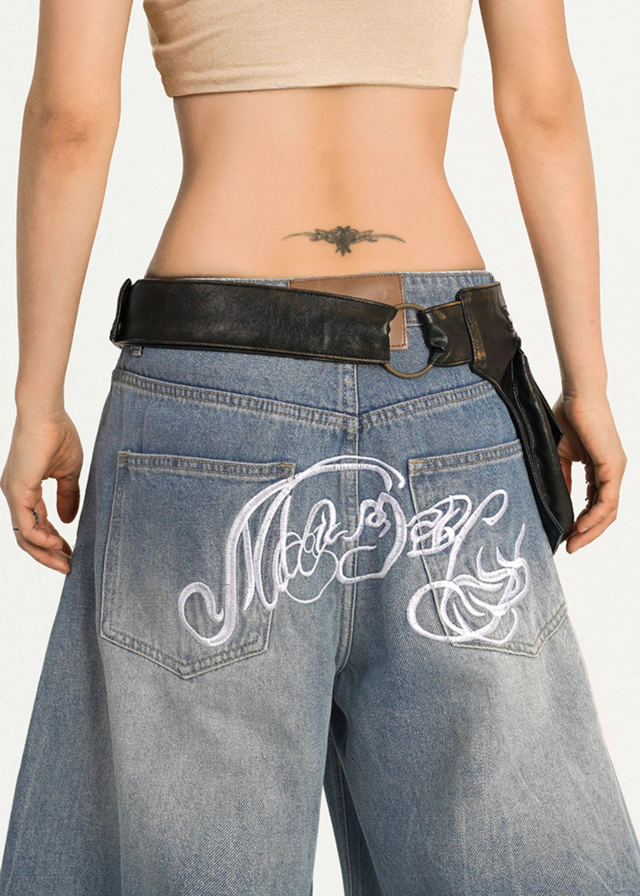 Punk Leather Utility Waist Bag