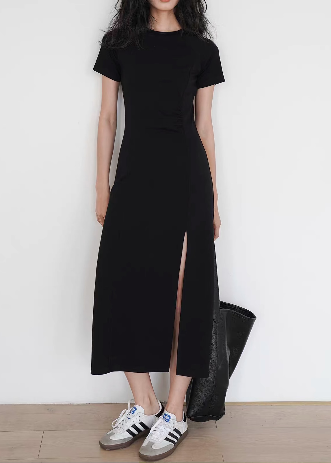 Gothic Split Front Mid-Length Dress