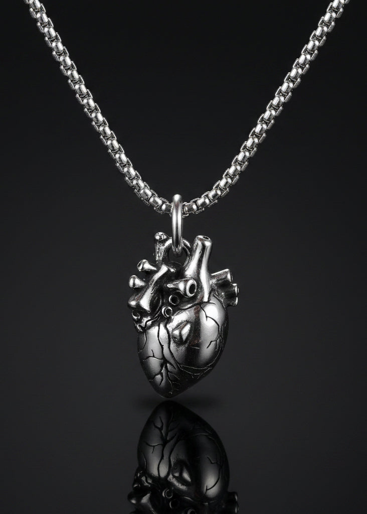 Anatomical 3D Heart Pedant Necklace