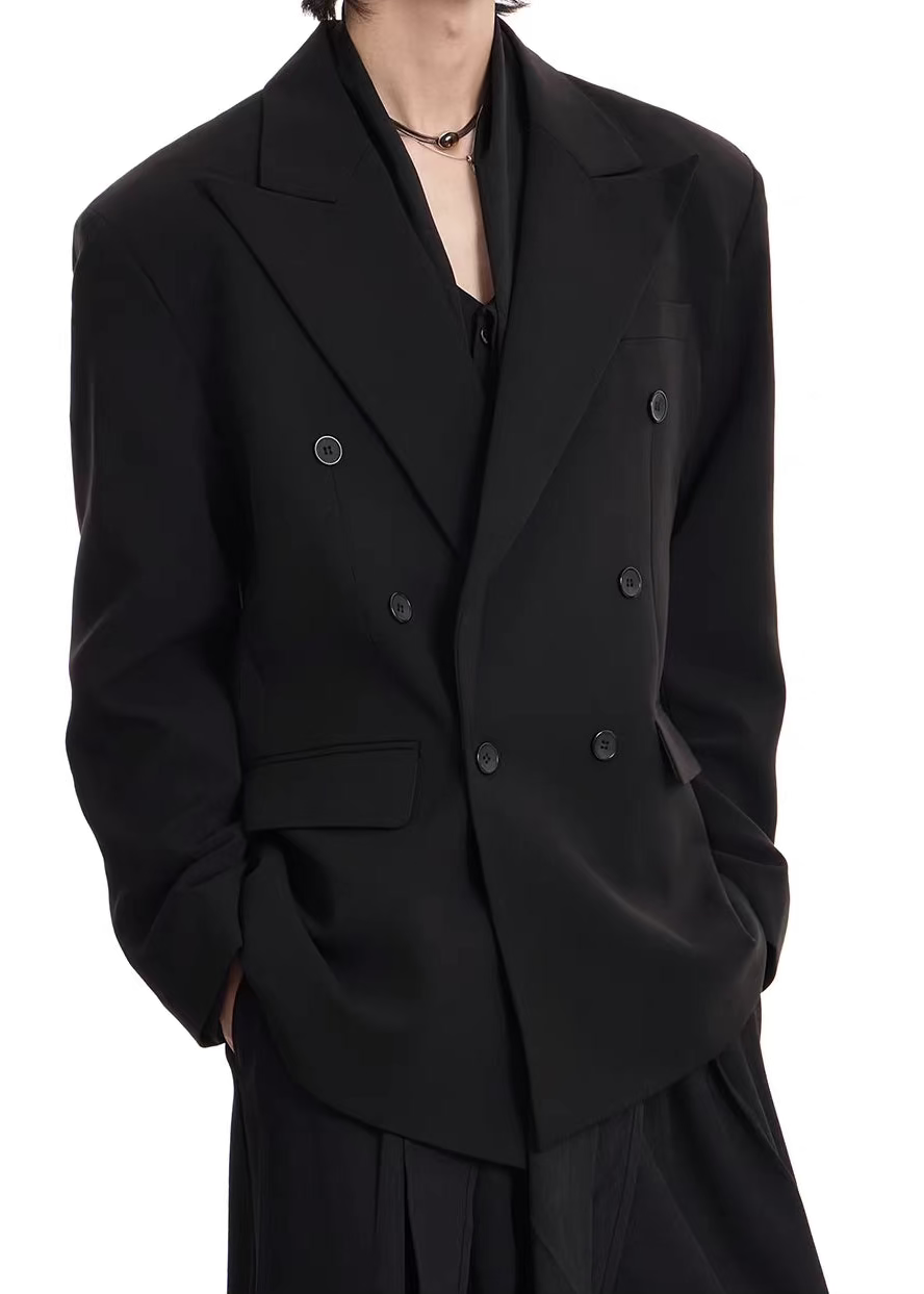 Double-Breasted Slim Fit Blazer