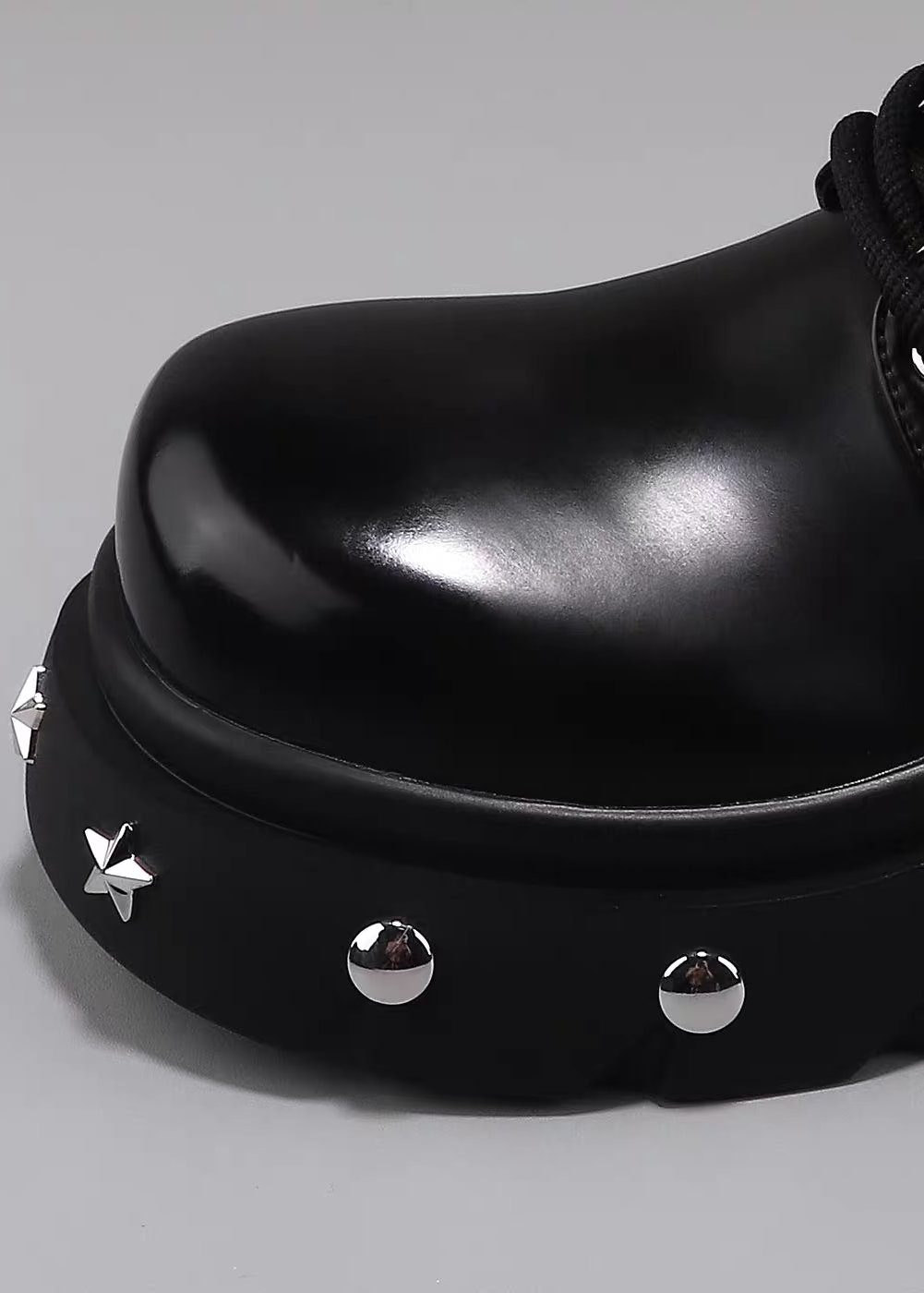 Punk Rivet Chunky Platform Derby Shoes