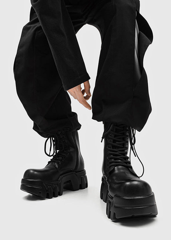 Goth Chunky Platform Ankle Boots
