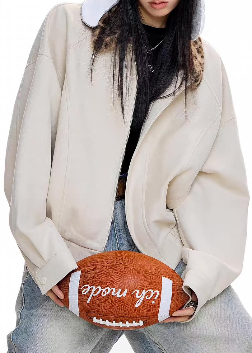 Leopard Patchwork Faux Suede Lapel Jacket