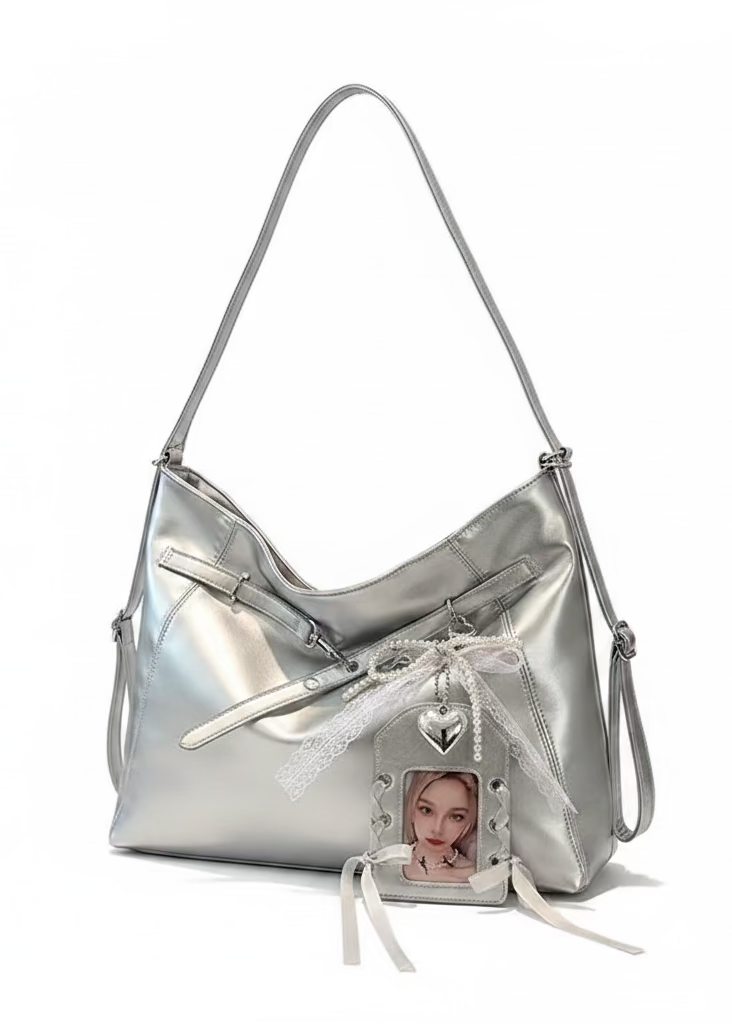 Oversized Ribbon Bow Tote & Crossbody Bag
