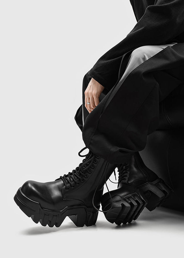 Goth Chunky Platform Ankle Boots