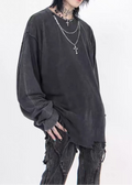 Vintage Washed Long-Sleeve Cotton Graphic Longsleeve