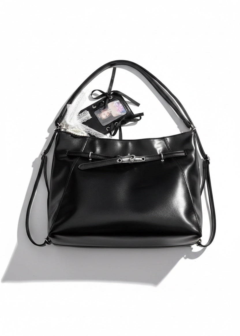 Oversized Ribbon Bow Tote & Crossbody Bag