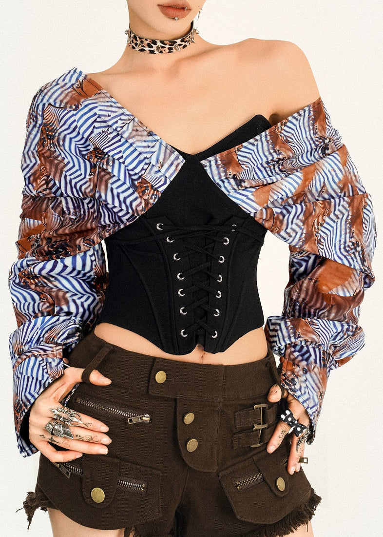 Midnight Muse Structural Corset Blouse