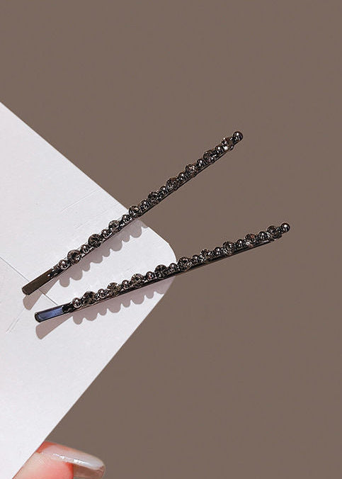 Midnight Crystal Inlaid Hair Pin