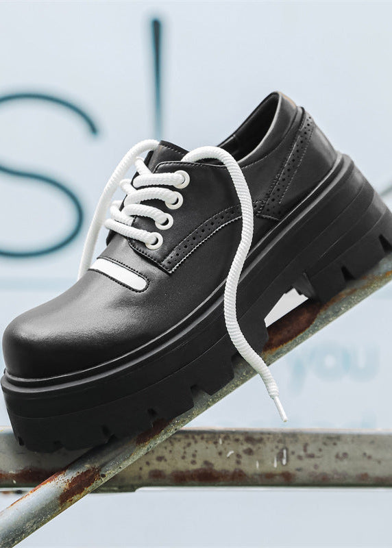 Punk Chunky Platform Big-Toe Leather Shoes