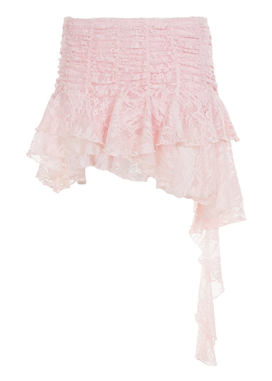 French Romantic Lace Tiered Ruffled Mini Skirt with Safety Shorts