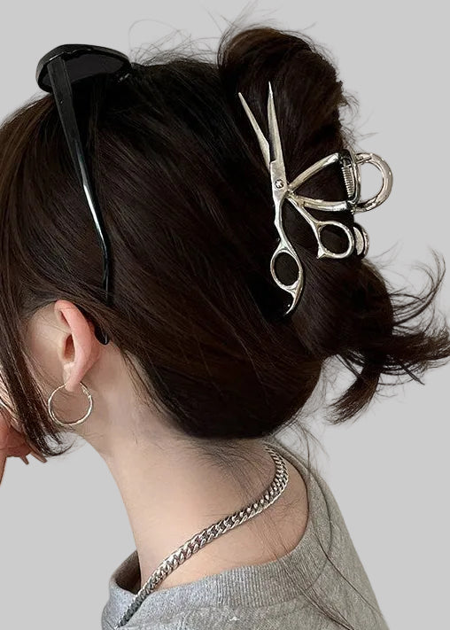 Metallic Scissors Hair Claw Clip