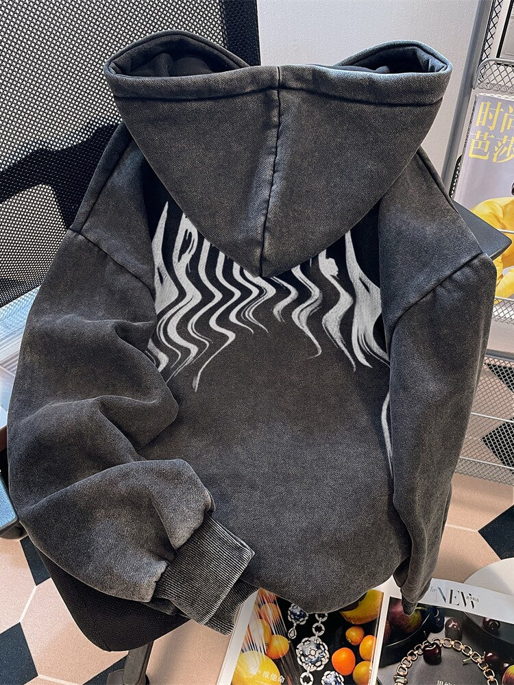 Phantom Butterfly Washed Oversized Hoodie