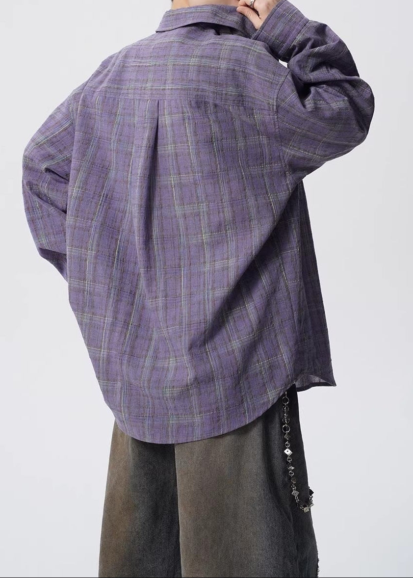 Vintage Plaid Button-Down Shirt