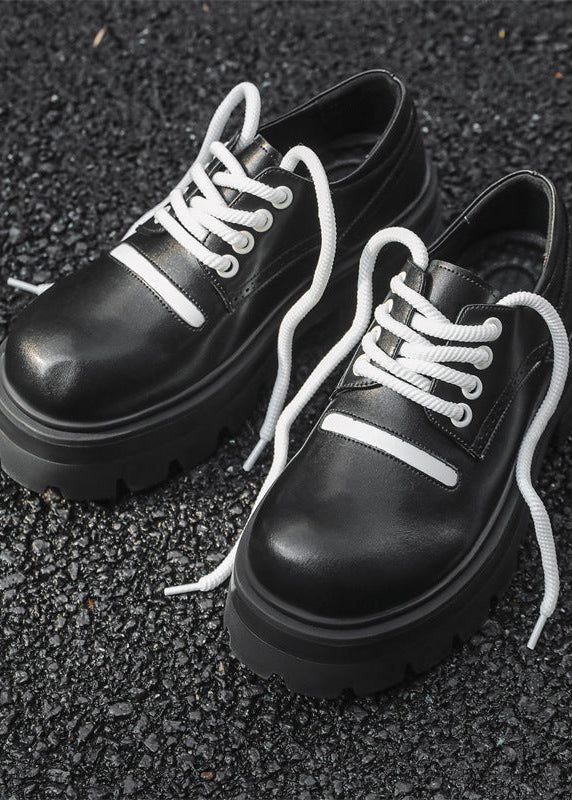 Punk Chunky Platform Big-Toe Leather Shoes