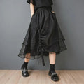 Yamamoto Aesthetic Embroidered Midi Skirt