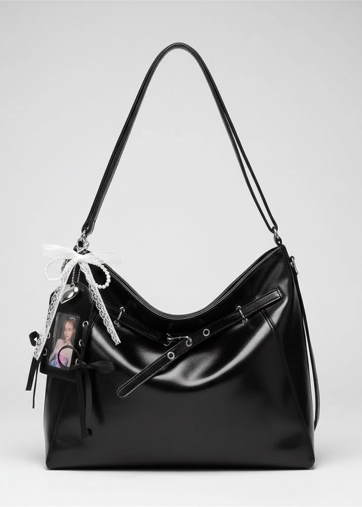 Oversized Ribbon Bow Tote & Crossbody Bag